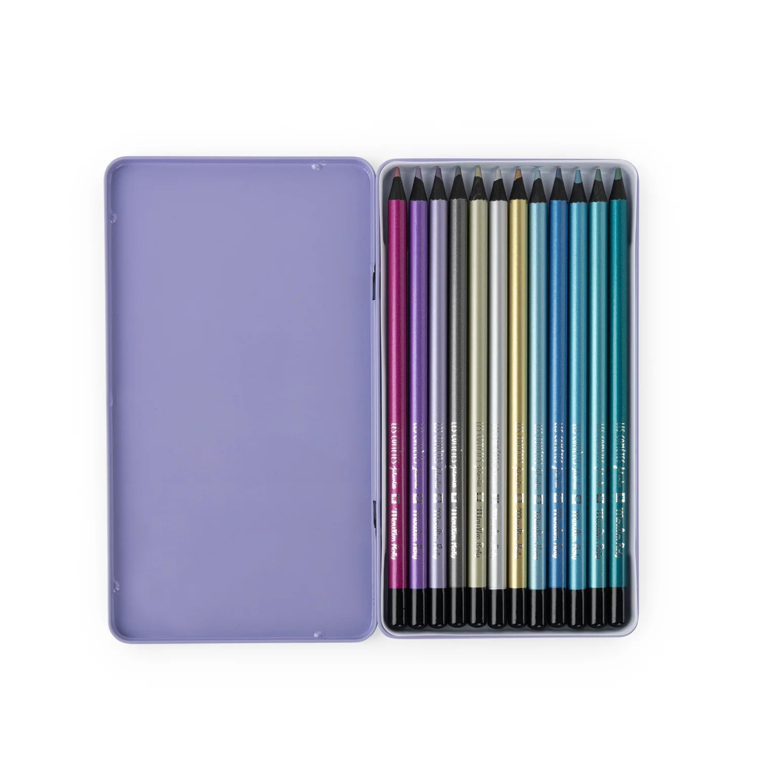 12 crayons de couleur métalliques - Les Comètes Filantes - Mousse Café coop de solidarité