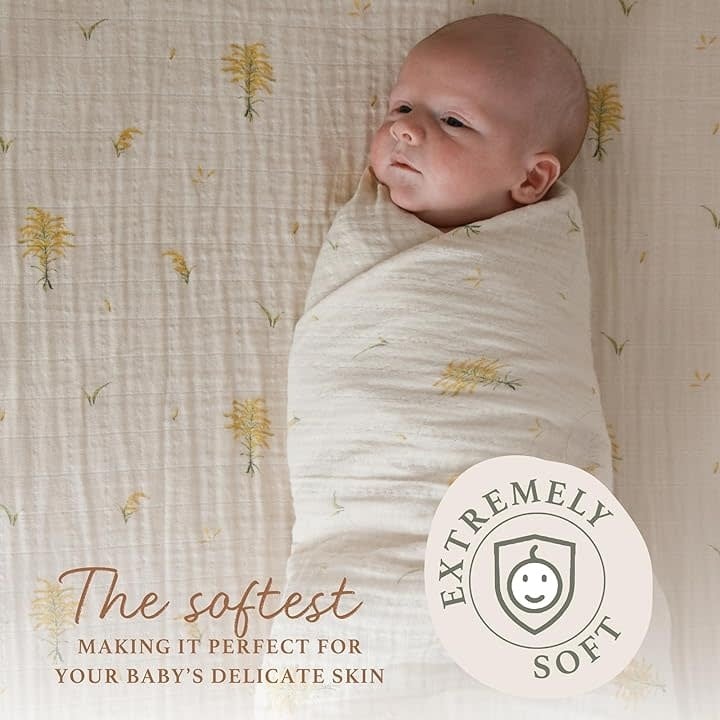 2 Couvertures en Mousseline de Coton, Verge d'Or et Ivoire - Mousse Café coop de solidarité