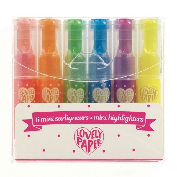 6 crayons mini surligneurs - Mousse Café coop de solidarité