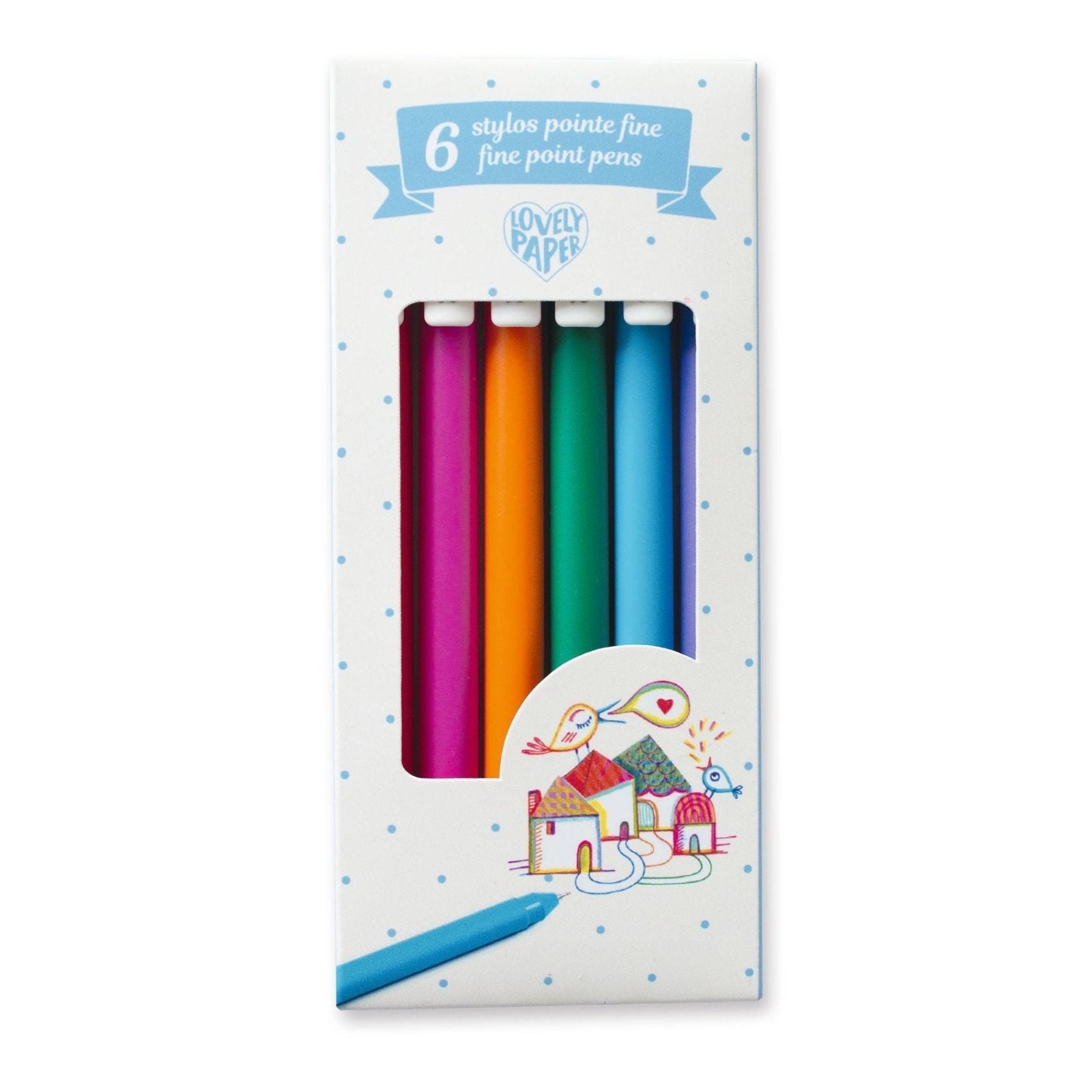 6 stylos gel - pointe fine 0,7 - Mousse Café coop de solidarité