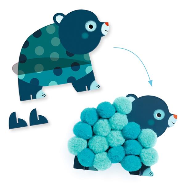 Animaux et ronds pompons