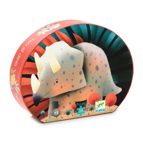 Puzzle silhouette  Théo le dino - 24 pcs