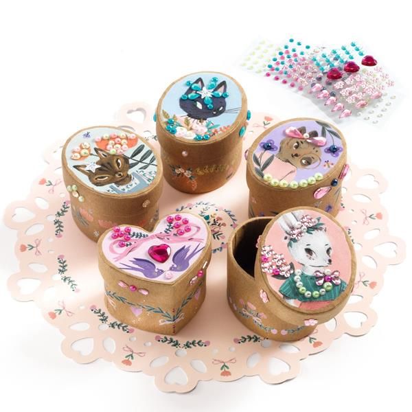 DIY -Mosaîques et stickers - Adorable (5 mini boîtes)