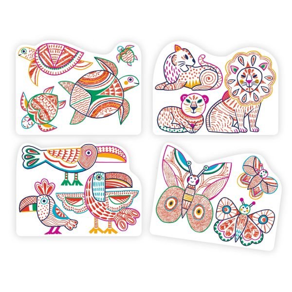 Coloriage - Familles sauvages - Mousse Café coop de solidarité