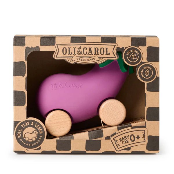 Emma l'Aubergine, la voiture pour bébé - Mousse Café coop de solidarité