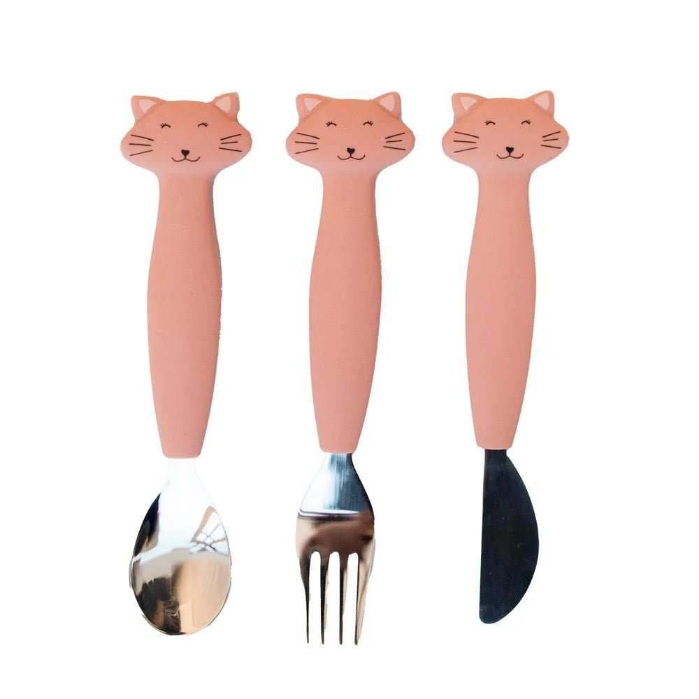 Ensemble de 3 couverts en silicone Trixie - Mousse Café coop de solidarité