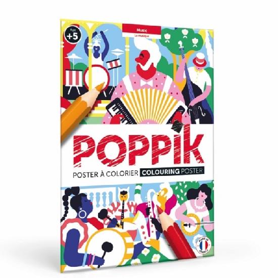 POPPIK - Poster à colorier - La musique - Mousse Café coop de solidarité