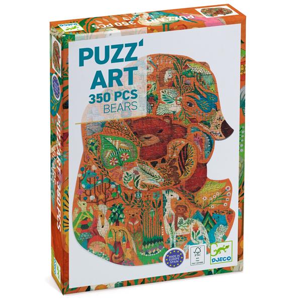 Puzz'art Ours - 350 pièces - Mousse Café coop de solidarité