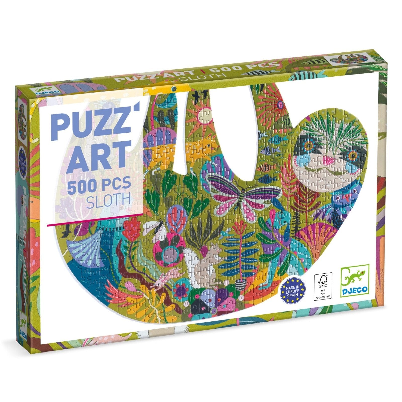 Puzz'art Paresseux - 500 pièces - Mousse Café coop de solidarité
