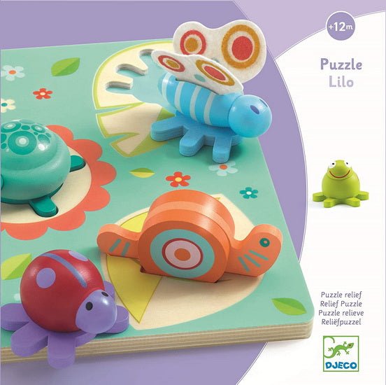Puzzle bois - Lilo - 5 pièces - Mousse Café coop de solidarité