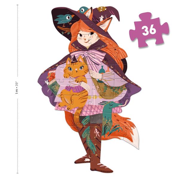 Puzzle Géant - Lily la sorcière - 36 pièces + 1 miniature - Mousse Café coop de solidarité