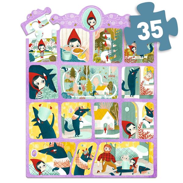 Puzzle histoire - Le Petit Chaperon rouge (35 pièces) - Mousse Café coop de solidarité