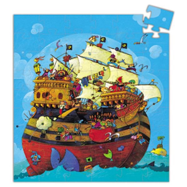 Puzzle silhouette - Bateau Barberousse - 54 pièces - Mousse Café coop de solidarité