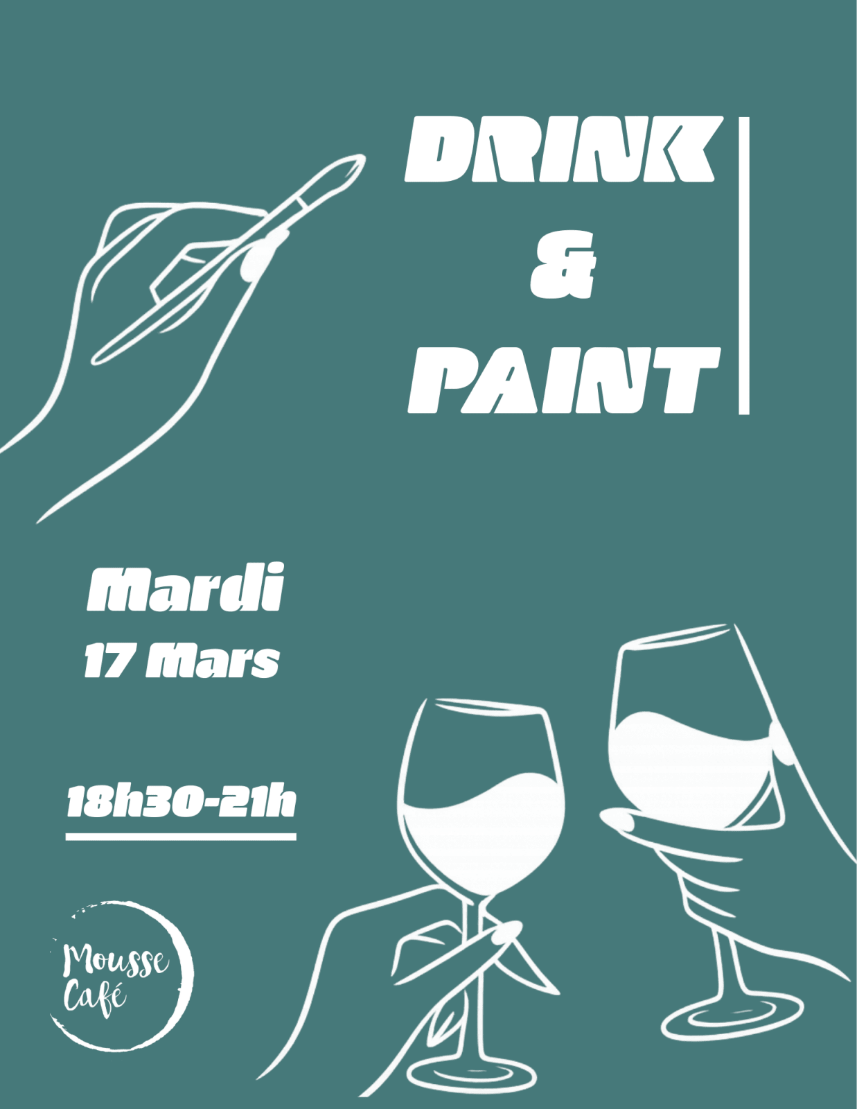 Soirée drink & Paint - Mousse Café coop de solidarité