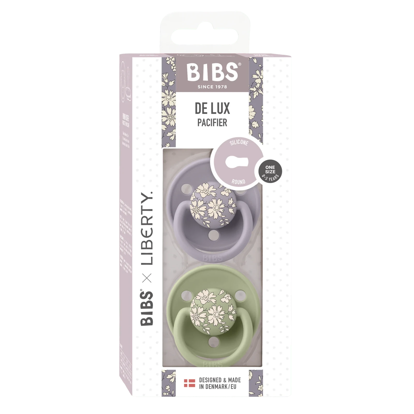 Suces Bibs - taille unique - Liberty mélange de sauge - Mousse Café coop de solidarité