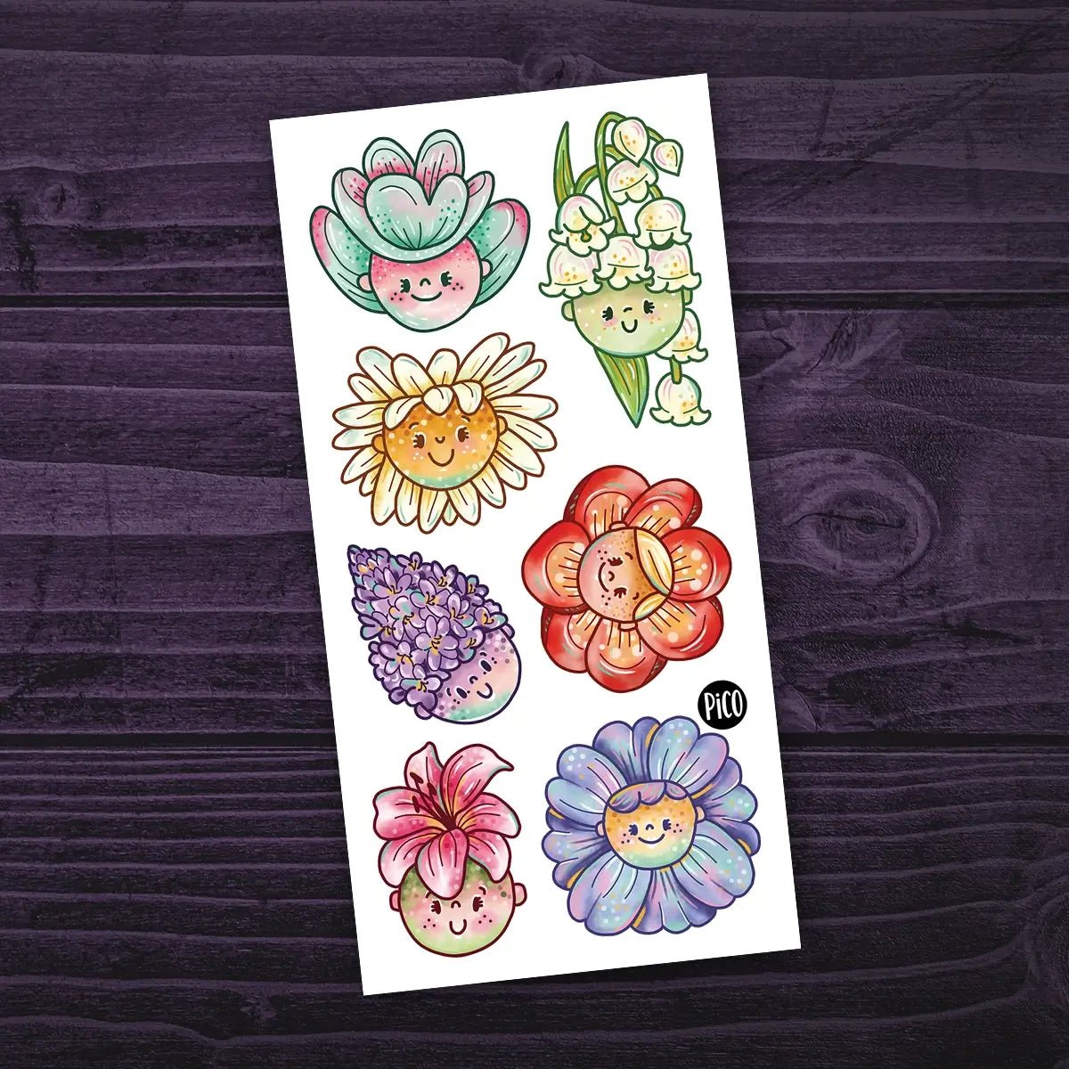 Tatouages Les filles - fleurs - Mousse Café coop de solidarité