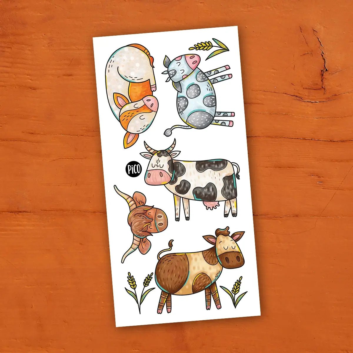 Tatouages Les jolies vaches - Mousse Café coop de solidarité