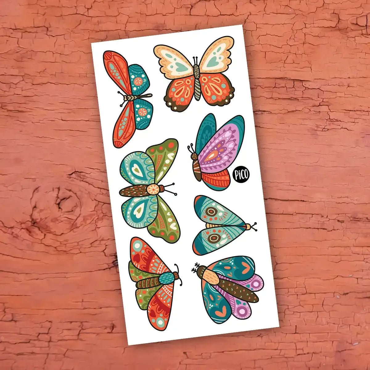 Tatouages - Les papillons colorés - Mousse Café coop de solidarité