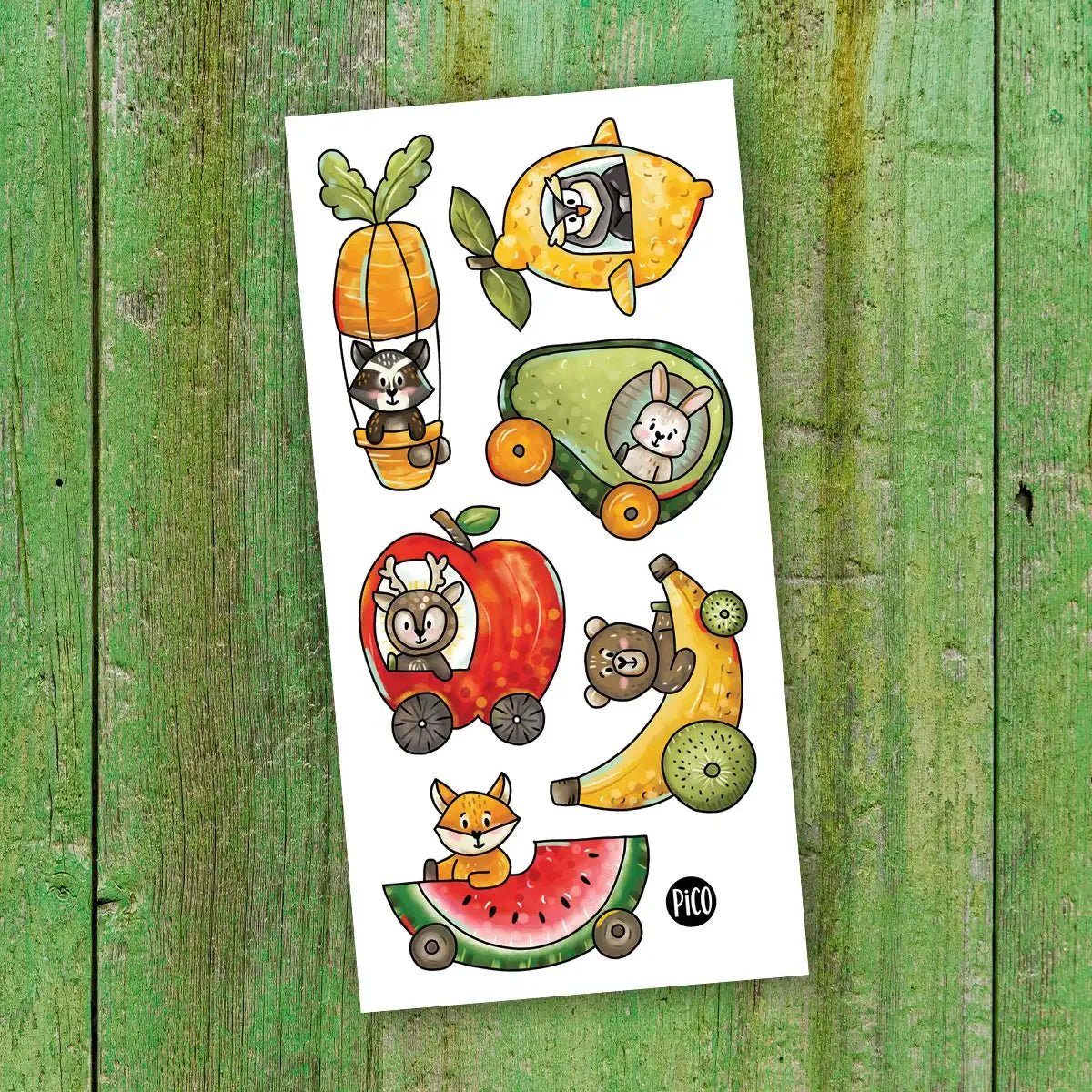Tatouages - Les véhicules fruités - Mousse Café coop de solidarité