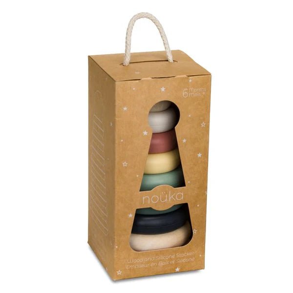 Tour d'empilage en bois et silicone - Mousse Café coop de solidarité