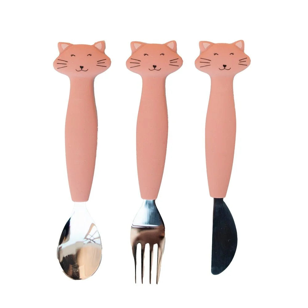 Ensemble de 3 couverts en silicone Trixie