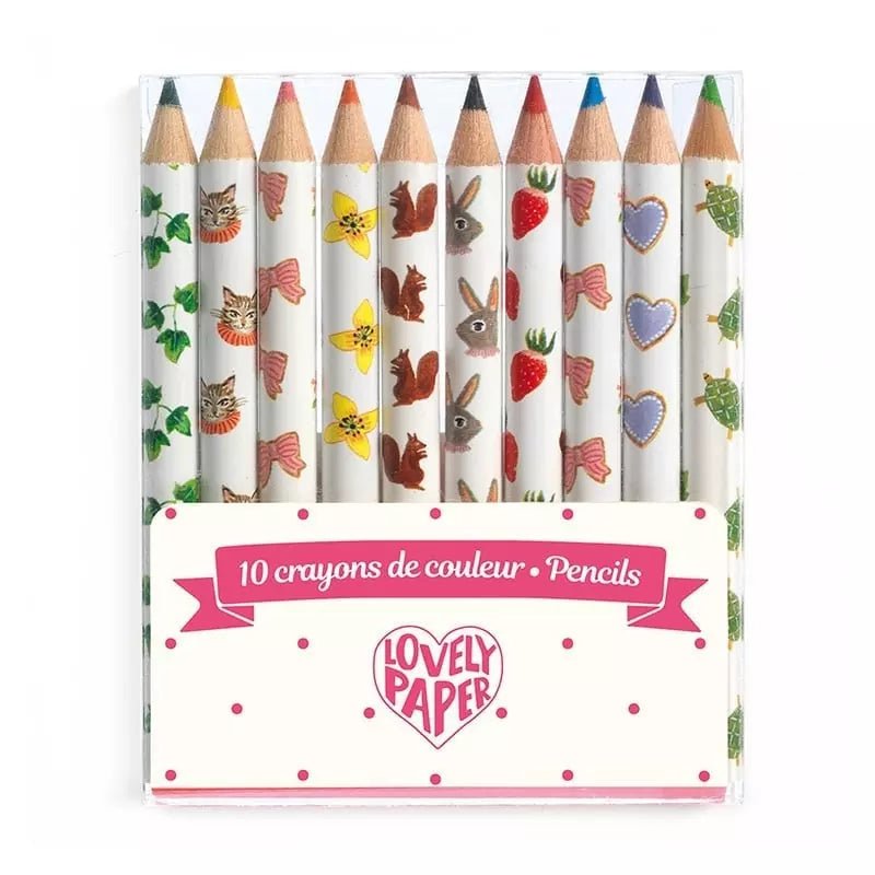 10 mini crayons de couleur - Mousse Café coop de solidarité
