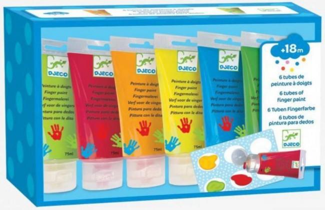 6 tubes de peinture à doigts / classique - Mousse Café coop de solidarité