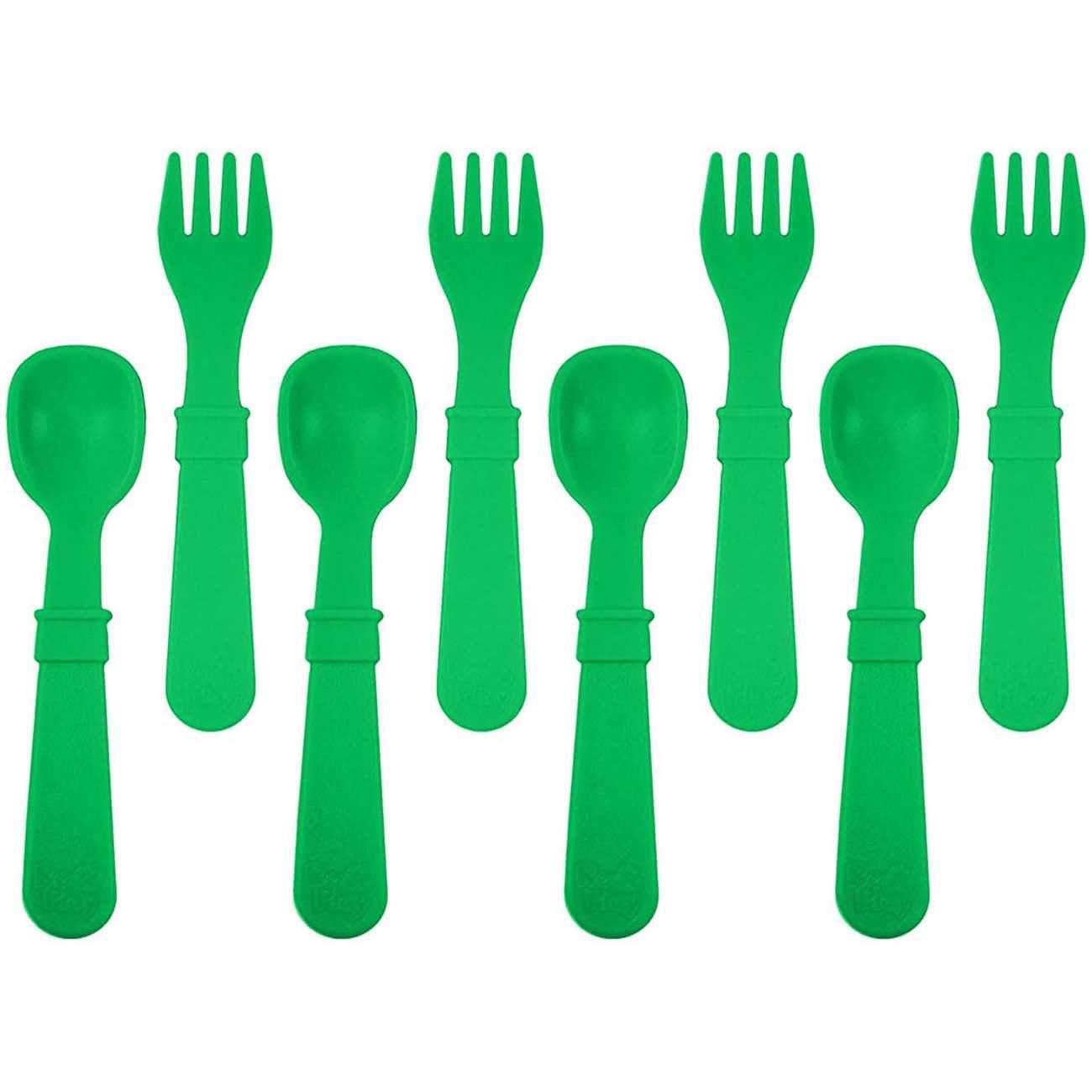 8 ustensiles en plastique recyclé Re-Play - Mousse Café, coopérative de solidarité