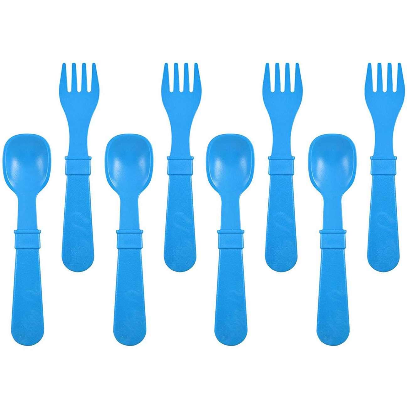 8 ustensiles en plastique recyclé Re-Play - Mousse Café, coopérative de solidarité