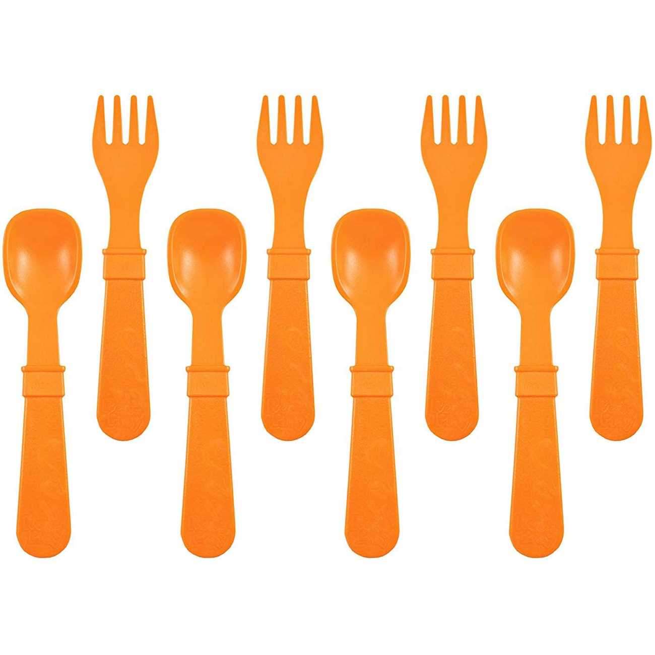 8 ustensiles en plastique recyclé Re-Play - Mousse Café, coopérative de solidarité