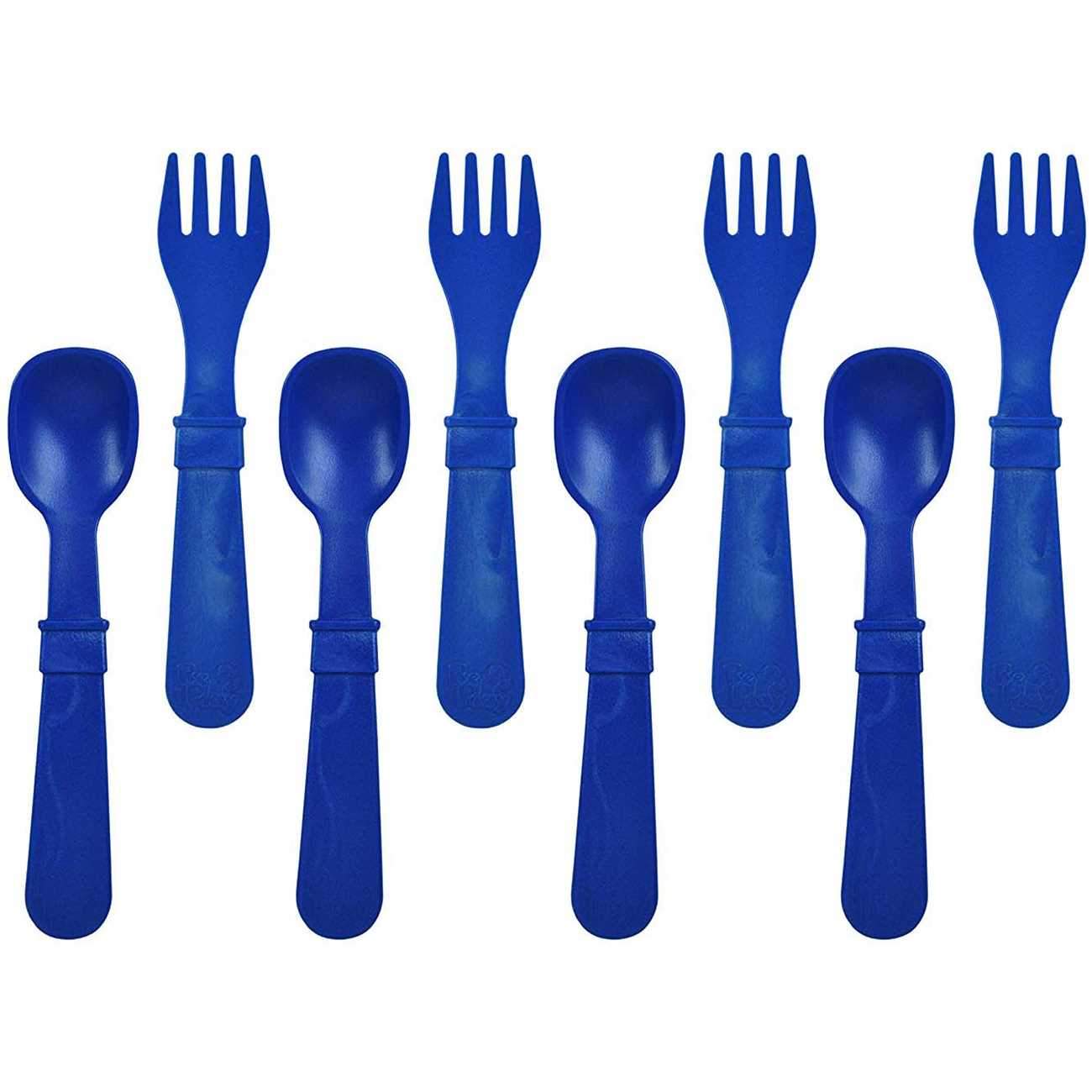 8 ustensiles en plastique recyclé Re-Play - Mousse Café, coopérative de solidarité