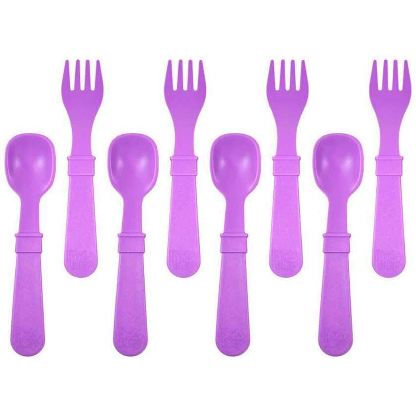 8 ustensiles en plastique recyclé Re-Play - Mousse Café, coopérative de solidarité