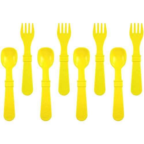 8 ustensiles en plastique recyclé Re-Play - Mousse Café, coopérative de solidarité