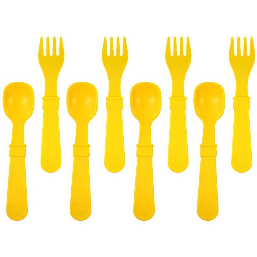 8 ustensiles en plastique recyclé Re-Play - Mousse Café, coopérative de solidarité