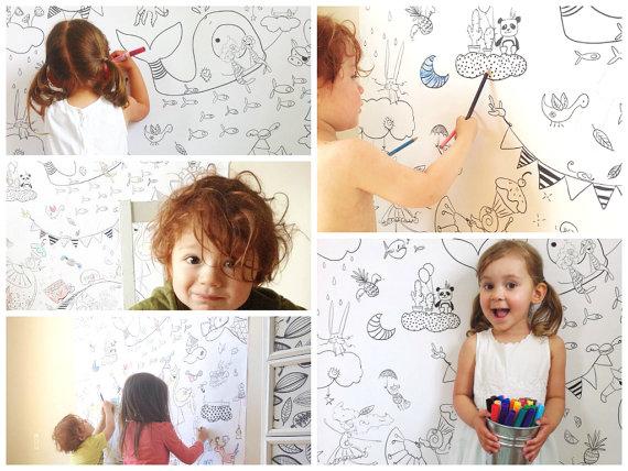 Affiche géante à colorier - Festive - Mousse Café, coopérative de solidarité