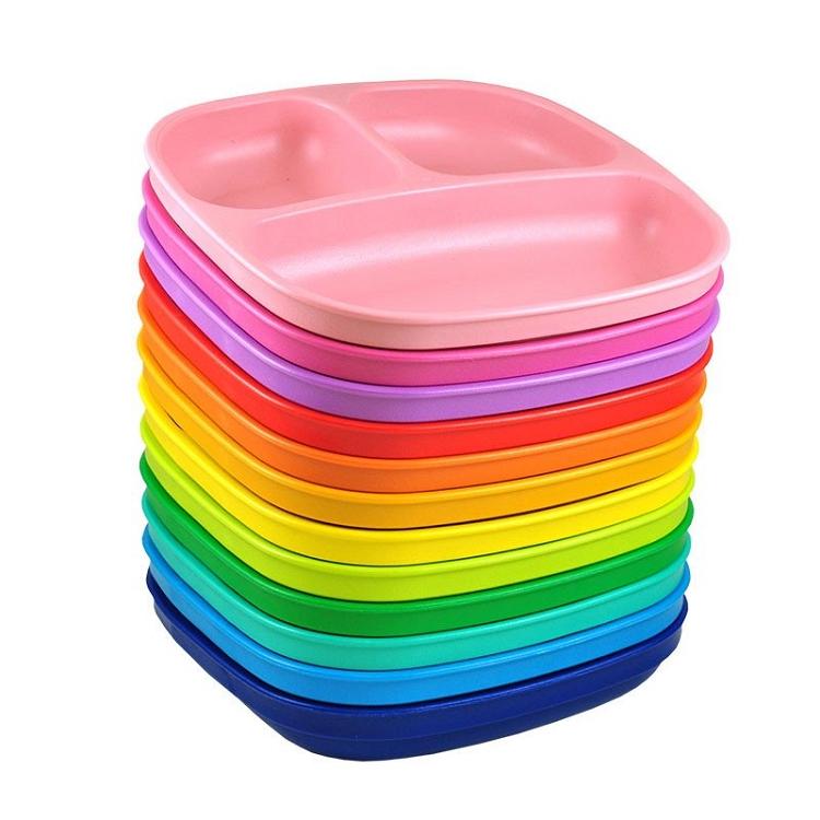 Assiette divisée en plastique recyclé Re-Play - Mousse Café, coopérative de solidarité