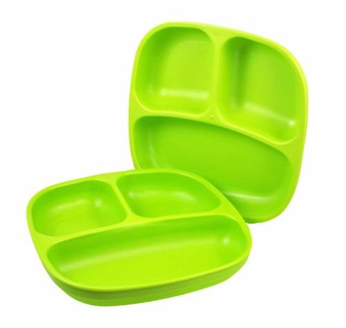 Assiette divisée en plastique recyclé Re-Play - Mousse Café, coopérative de solidarité