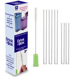 Brosse de nettoyage et kit de pailles Drink in the Box - Mousse Café, coopérative de solidarité