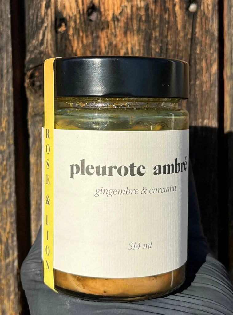 Champignons marinées : Pleurote ambré - Mousse Café coop de solidarité