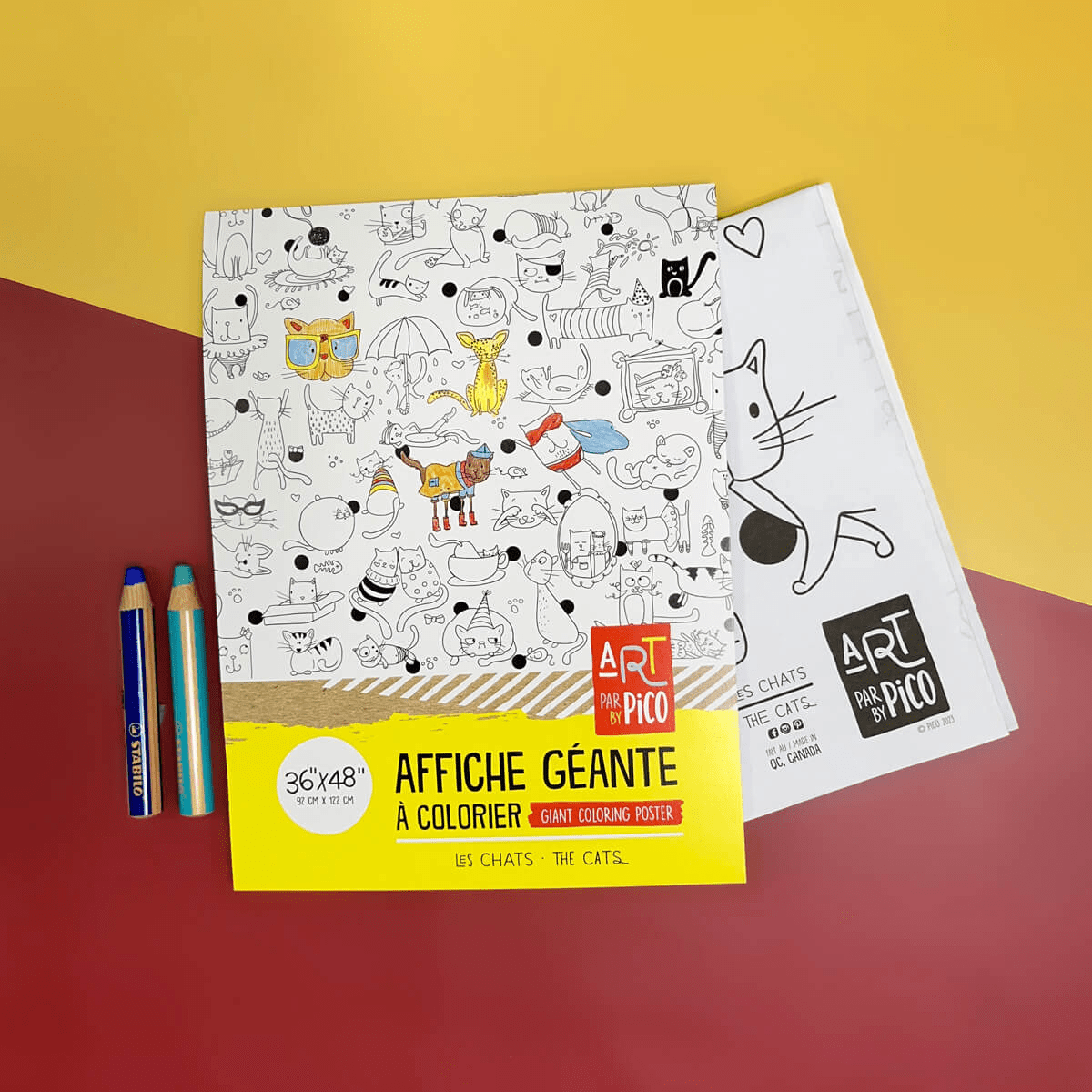 Coloriage géant - Chats - Mousse Café coop de solidarité