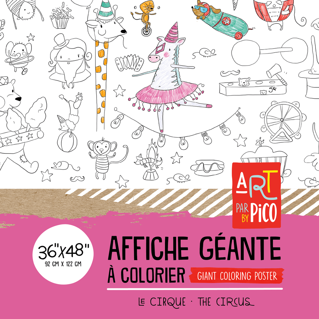 Coloriage géant - Cirque - Mousse Café coop de solidarité