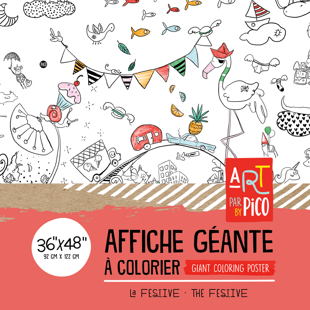 Coloriage géant - Festive - Mousse Café coop de solidarité