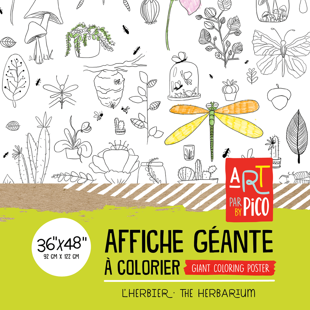 Coloriage géant - Herbier - Mousse Café coop de solidarité