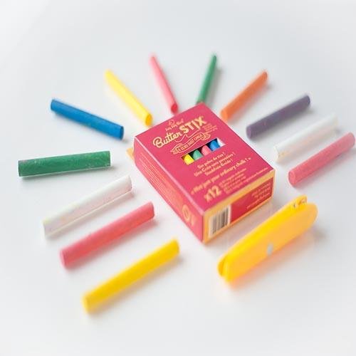 Crayons Butterstix (12) avec porte-craie - Mousse Café, coopérative de solidarité