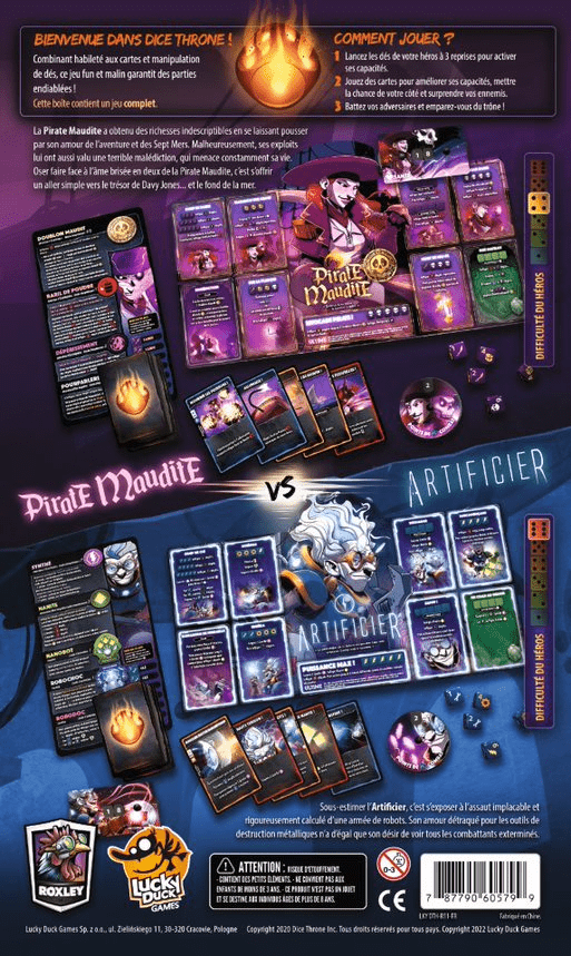 Dice Throne Saison 2 - Artificier contre Pirate Maudite (français) - Mousse Café coop de solidarité