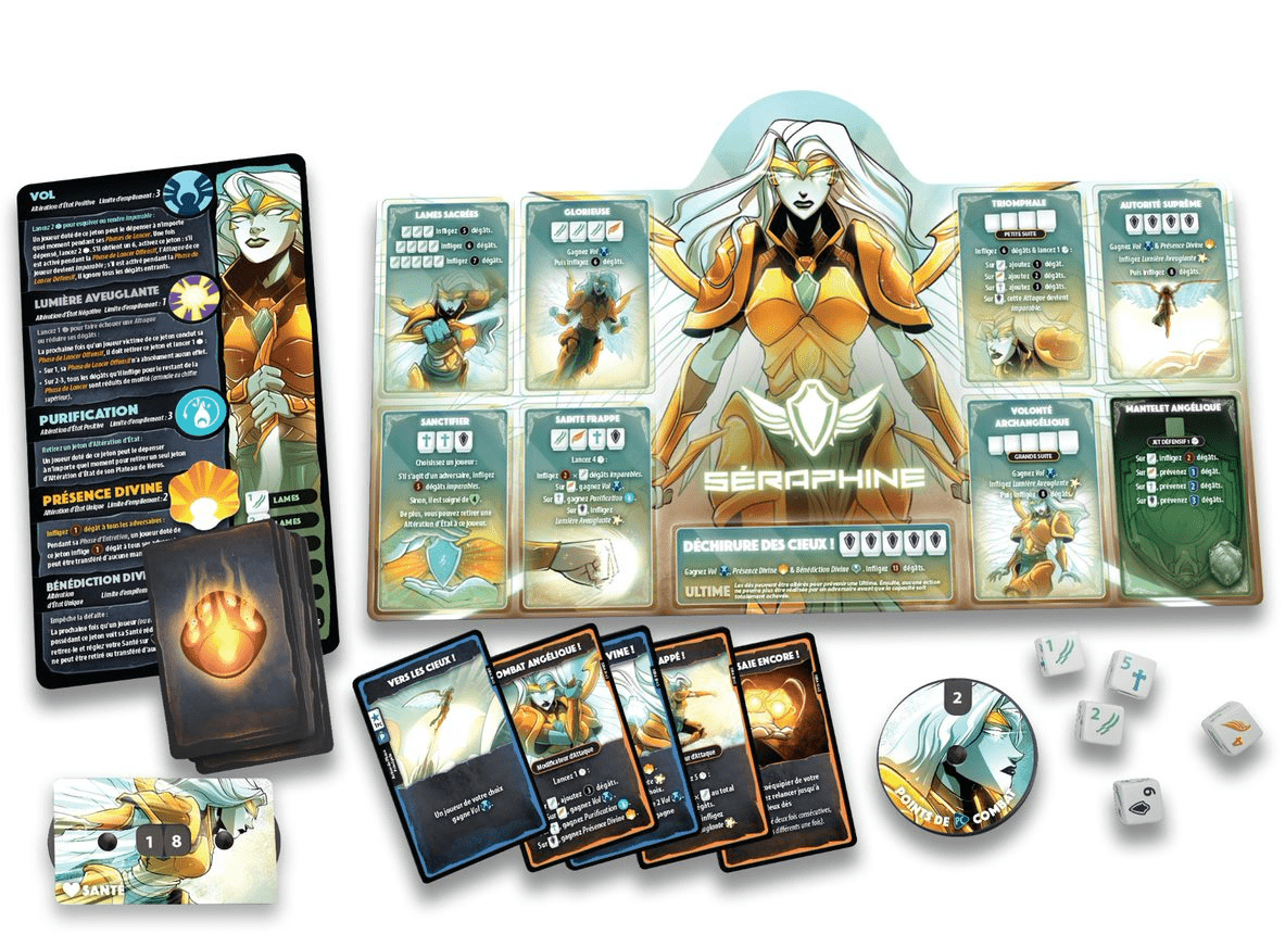 Dice Throne Saison 2 - Séraphine contre Reine Vampire (français) - Mousse Café coop de solidarité