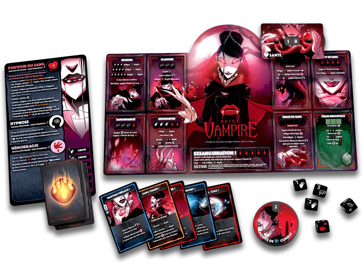 Dice Throne Saison 2 - Séraphine contre Reine Vampire (français) - Mousse Café coop de solidarité