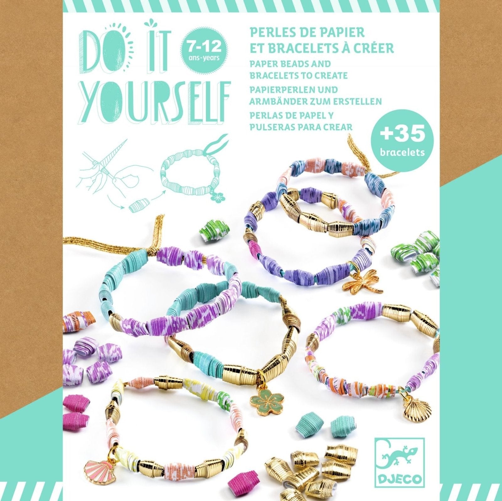 DIY Chics et dorés (perles de papier et bracelets à créer) - Mousse Café coop de solidarité