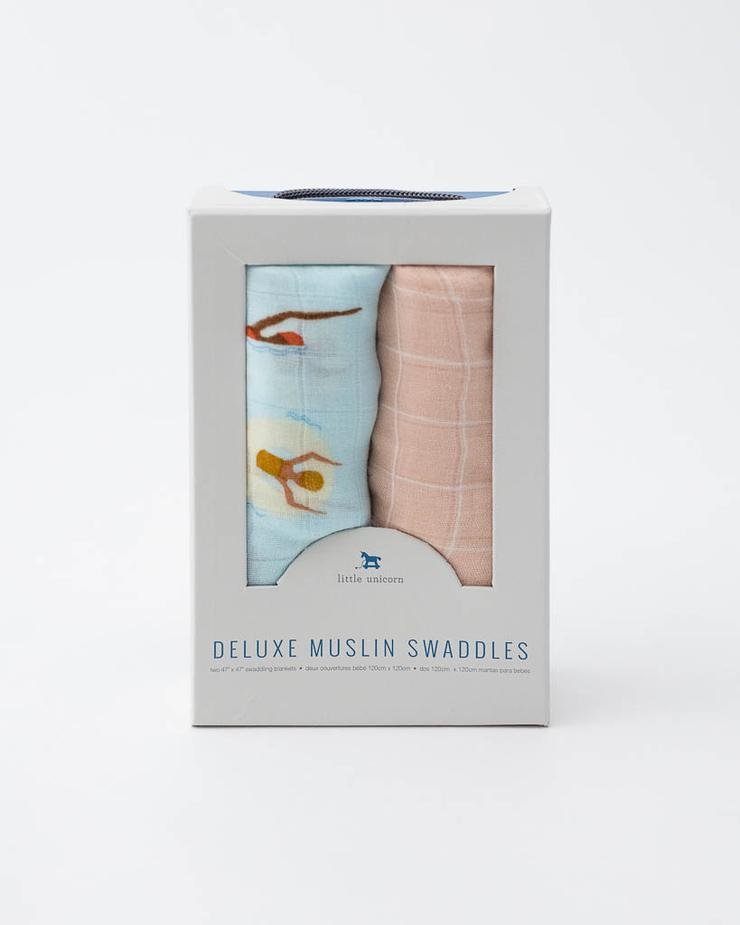 Duo de doudous bambou - Natation - Mousse Café, coopérative de solidarité