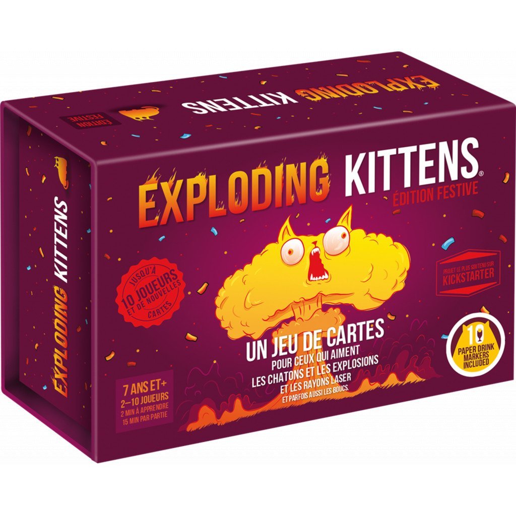 Exploding Kittens Édition festive (français) - Mousse Café coop de solidarité